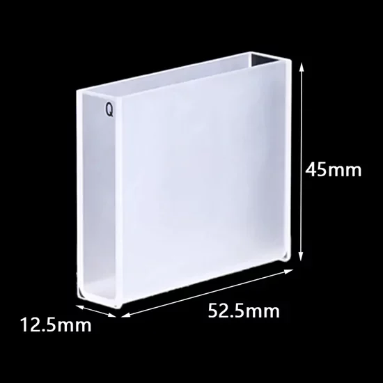 17.5ml Quartz UV Cuvette Cell with 2 Optical Windows and Lid 17.5ml Quartz UV Cuvette Cell with 2 Optical Windows and Lid