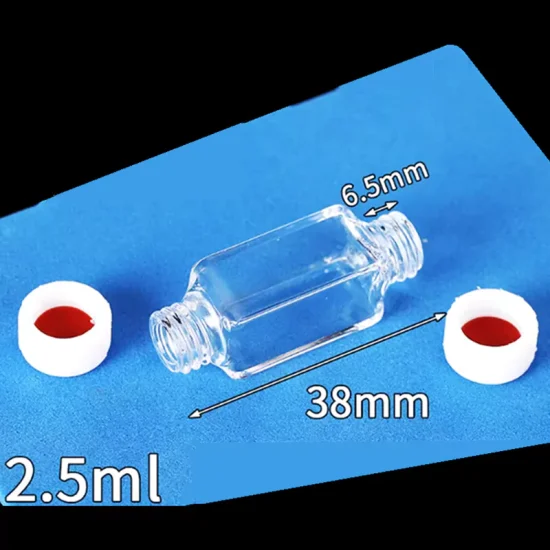 2500μl 투명 석영 형광 흐름 큐벳 셀(PTFE M10 나사 캡 포함), 4개의 광학 창