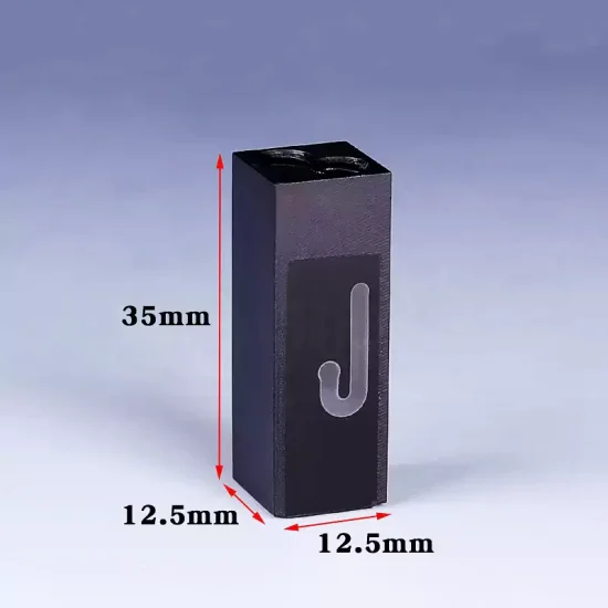 32μl Black Wall Quartz Flow-Through Cuvette with M6 Connector 32μl Black Wall Quartz Flow-Through Cuvette with M6 Connector