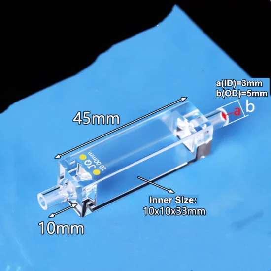 Кварцевая проточная кювета на 3500 мкл, два оптических канала