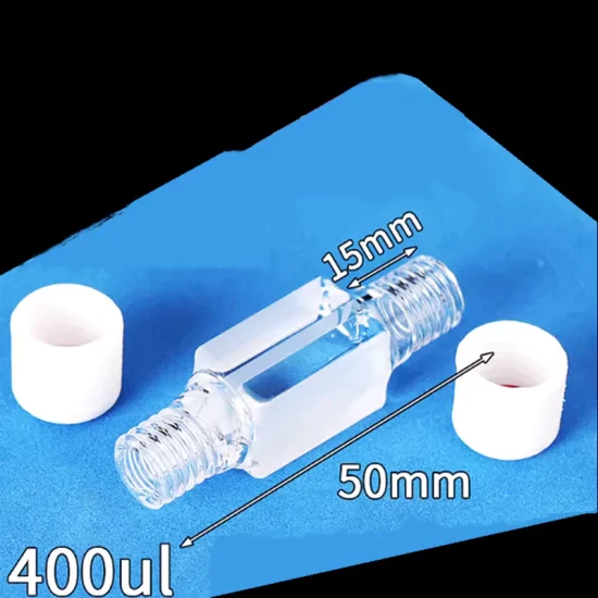 400 ميكرولتر من الكوارتز الشفاف المتدفق عبر الكوفيت مع موصلات ملولبة لولبية PTFE M10، نوافذ بصرية مزدوجة، شق 2 مم 400 ميكرولتر من الكوارتز الشفاف المتدفق عبر الكوفيت مع موصلات ملولبة لولبية PTFE M10، نوافذ بصرية مزدوجة، شق 2 مم