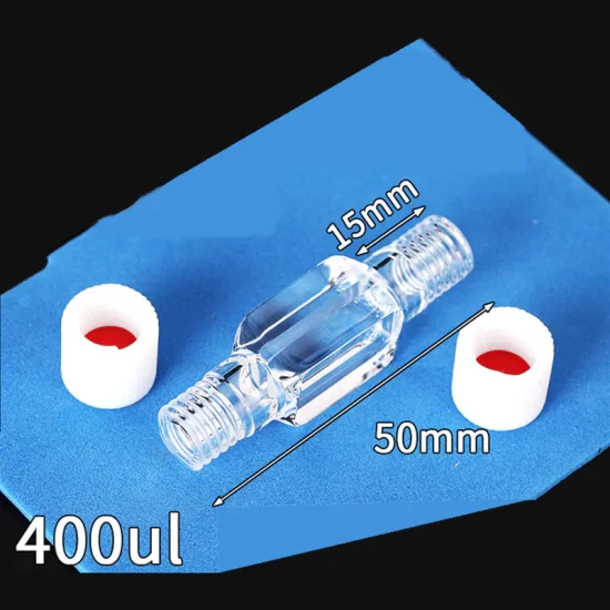 400μl 투명 석영 형광 흐름 큐벳 셀(PTFE M10 나사 캡 포함), 4개의 광학 창, 슬릿 2mm