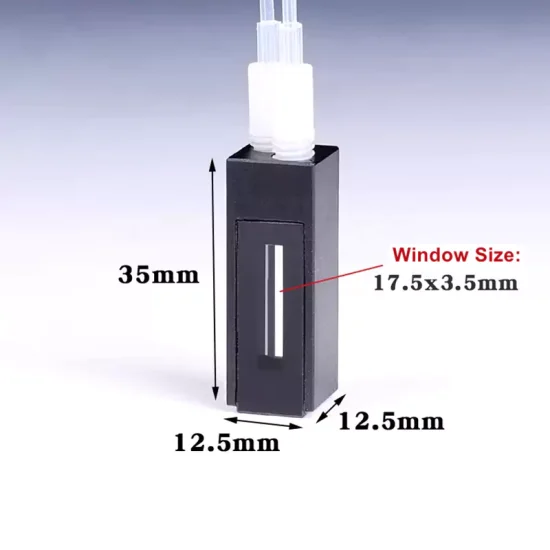 60μl Black Wall Quartz Flow-Through Cuvette with M6 Threaded Connector 60μl Black Wall Quartz Flow-Through Cuvette with M6 Threaded Connector