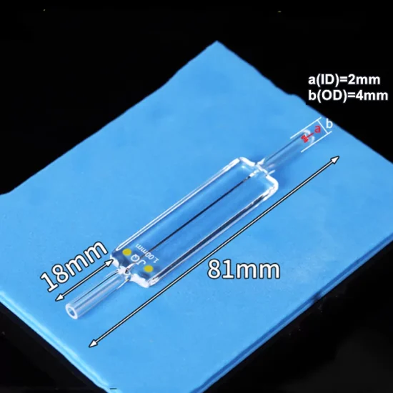 Кварцевая проточная кювета на 70 мкл, длина пути 1 мм