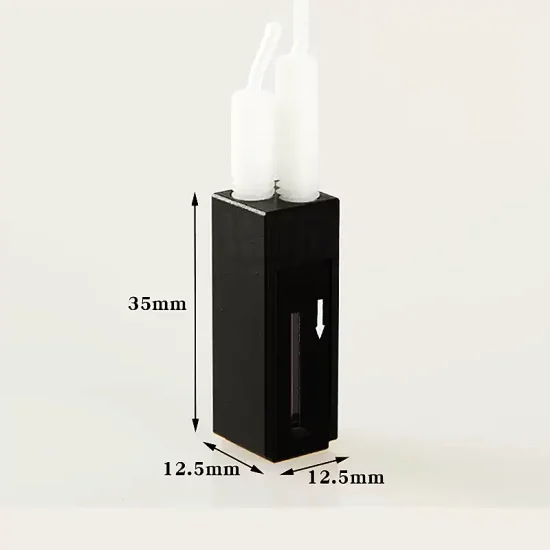 800μl Black Wall Quartz Flow-Through Cuvette with M6 Connector 800μl Black Wall Quartz Flow-Through Cuvette with M6 Connector
