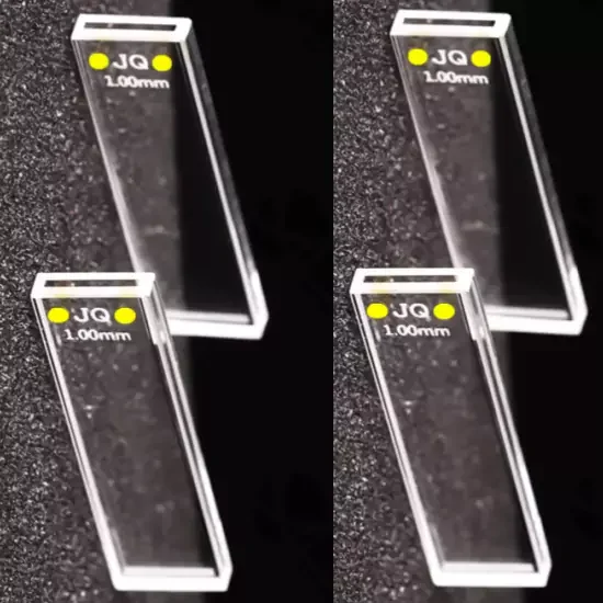 1mm Path Length Quartz UV Cuvette Fluorescence Cell with Lid 1mm Path Length Quartz UV Cuvette Fluorescence Cell with Lid