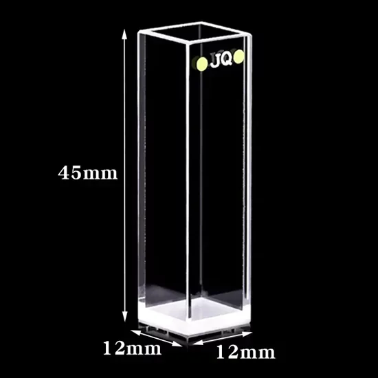 Transparent Malvern Quartz UV Cuvette for UV-Vis Spectroscopy Transparent Malvern Quartz UV Cuvette for UV-Vis Spectroscopy