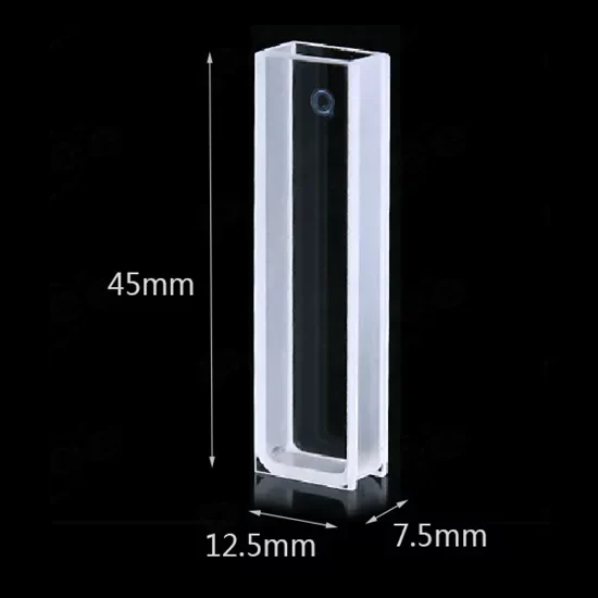 1.75ml Standard Quartz UV Cuvette with 2 Polished Sides and Lid for UV Spectrophotometer 1.75ml Standard Quartz UV Cuvette with 2 Polished Sides and Lid for UV Spectrophotometer