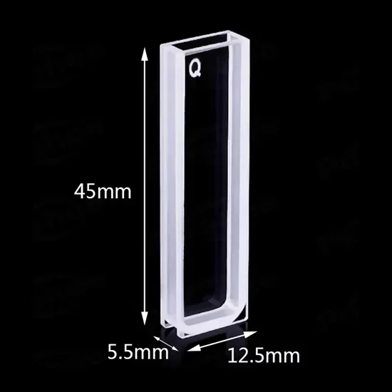 1.05ml Standard Quartz UV Cuvette with 2 Polished Sides and Lid for UV Spectrophotometer 1.05ml Standard Quartz UV Cuvette with 2 Polished Sides and Lid for UV Spectrophotometer