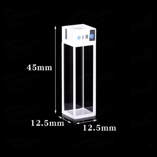 Custom IR quartz cuvette with specialized dimensions Custom IR quartz cuvette with specialized dimensions
