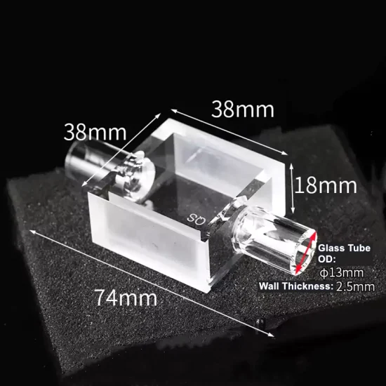 Кварцевая проточная кювета с индивидуальной длиной пути