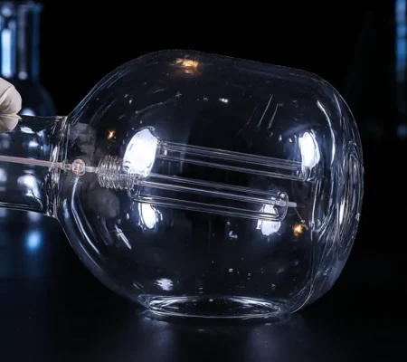 Custom-designed quartz bubbler system for ALD precursor delivery with precise flow control Custom-designed quartz bubbler system for ALD precursor delivery with precise flow control