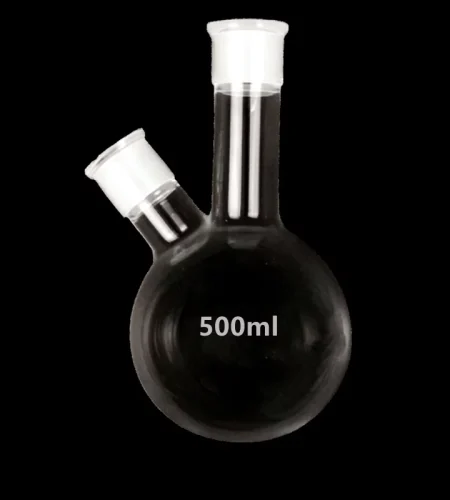 Ground glass joint detail of laboratory quartz flask Ground glass joint detail of laboratory quartz flask