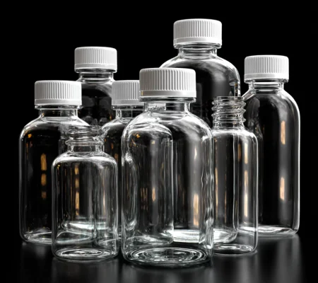 High purity quartz reagent bottle with screw cap for laboratory use High purity quartz reagent bottle with screw cap for laboratory use