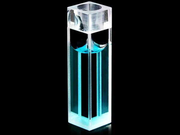 Infrared quartz fluorescence cuvette with stopper for spectroscopy labs Infrared quartz fluorescence cuvette with stopper for spectroscopy labs