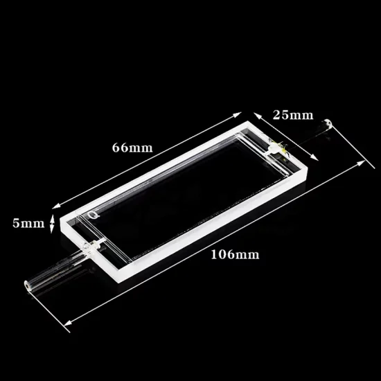 Лабораторная кварцевая проходная кювета, длина пути 1 мм