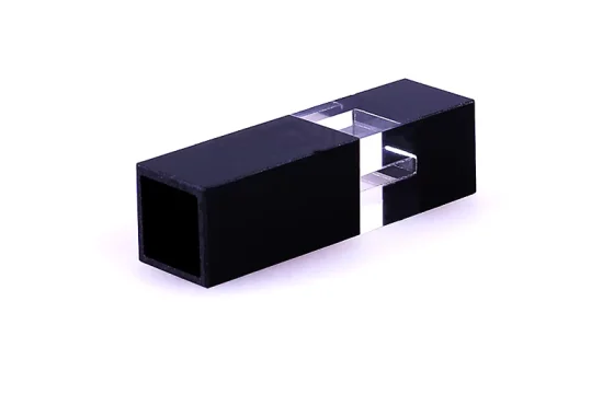 Precision Quartz Micro Fluorescence Cuvette with Black Walls and Lid Precision Quartz Micro Fluorescence Cuvette with Black Walls and Lid