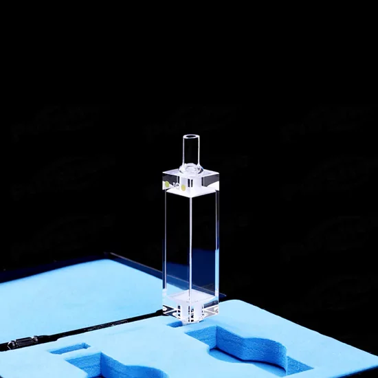 Quartz Cuvette Flow Cell for spectroscopic analysis with excellent light transmission Quartz Cuvette Flow Cell for spectroscopic analysis with excellent light transmission