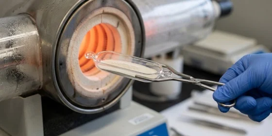 Ring-Handle Quartz Boat Crucibles for Safe Transfer and Uniform Sample Distribution