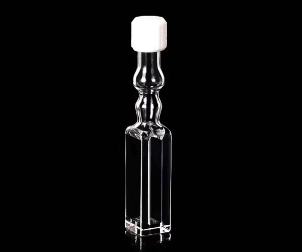 Sealed Quartz Micro Cuvette with Screw Caps for Environmental Testing Sealed Quartz Micro Cuvette with Screw Caps for Environmental Testing