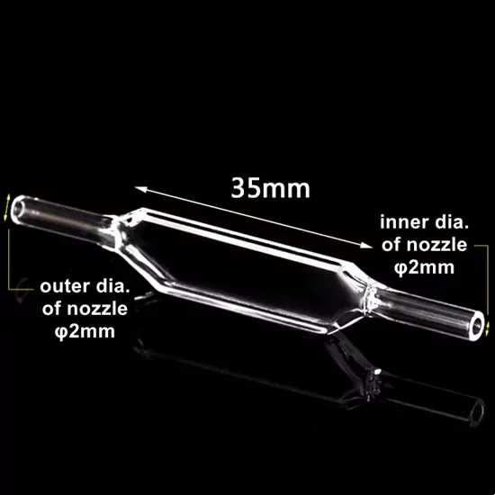 Кварцевая проточная кювета с верхним открытием и двумя портами для трубок