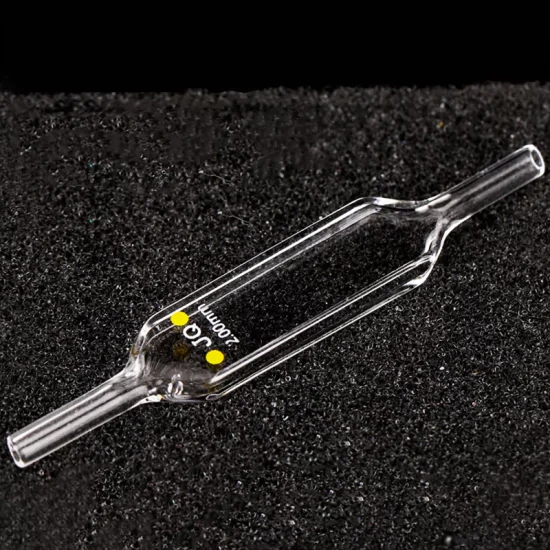 Прозрачная кварцевая проточная кювета со стеклянной трубкой, длина пути 2 мм с четырьмя оптическими окнами